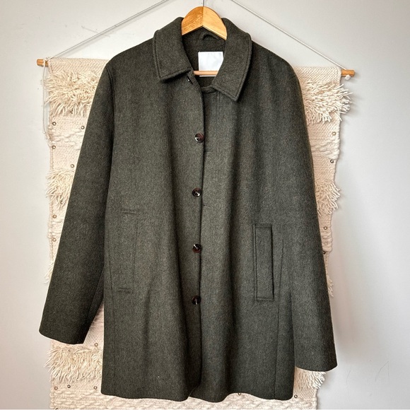 Samsoe Samsoe Kenpo Jacket Classic Dark Green Wool Blend Coat XL - Picture 3 of 8
